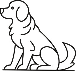 Dog, puppy vector line icon,Pet friendly icon set. Included the icons as dog with transparent background.