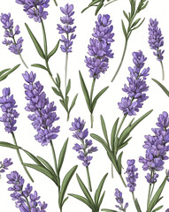 Obraz premium lavender flower in vector art style, created by generative AI