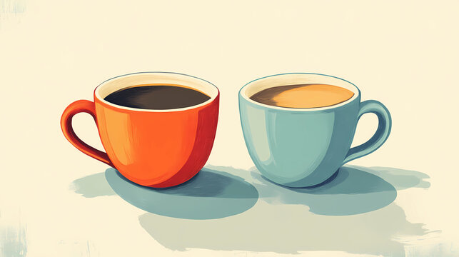 Two cups of coffee