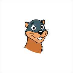  Stylized Mink Head Cartoon Vector for Mascots and Clipart