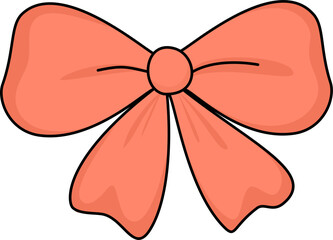 Orange simple mini ribbon