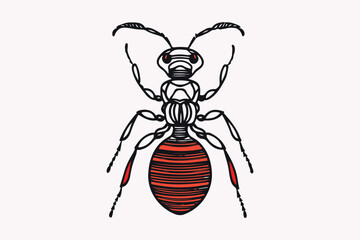 ant silhouette vecto