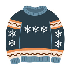 Vector illustration cute doodle sweater for digital stamp,greeting card,sticker,icon, design