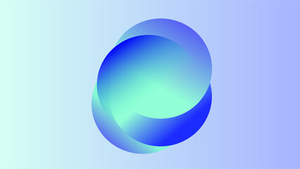 Merging blue and green colors circle geometric bright presentation background
