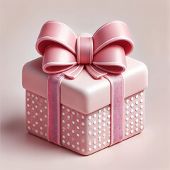 gift box, pink color, pink bow