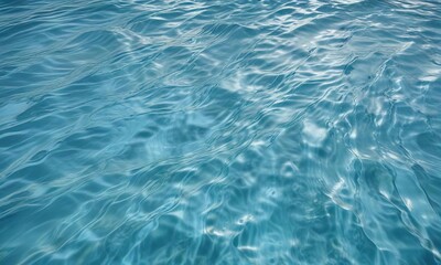 Obraz premium Soft abstract blue water ripple texture overlay on a warm summer background, Peaceful Summer Day, Gentle Waves