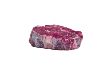 Raw steak red meat on a white background background. 
