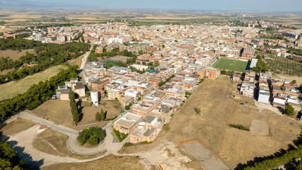 Aerial view of Lucera, in the province of Foggia, Puglia, Italy.