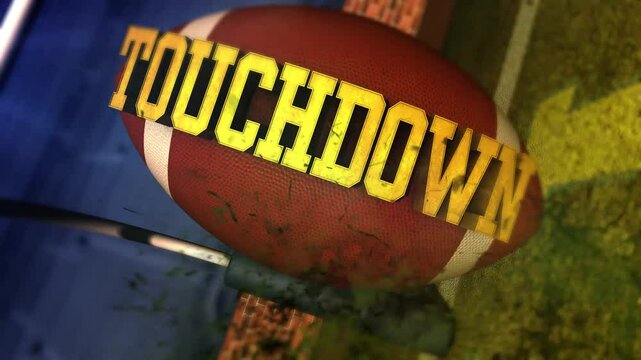 Football looping 3D touchdown animation.