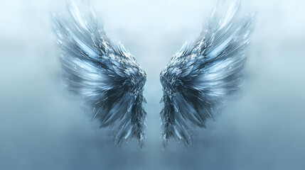 Obraz premium Seraphic angel wings digital art. Seraphic. Illustration