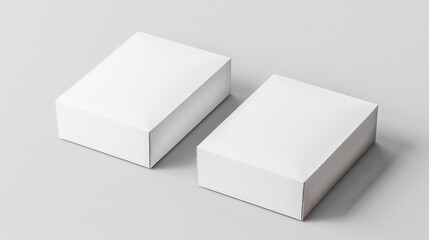 Two Blank White Cardboard Boxes Mockup, Packaging Design