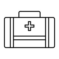 Obraz premium First Aid Kit Vector Line Icon Design