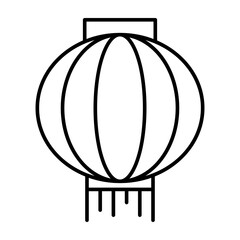 Lantern Vector Line Icon Design
