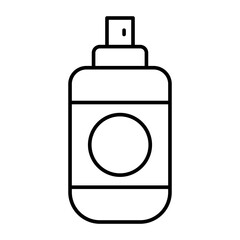 Bear Spray Vector Line Icon Design