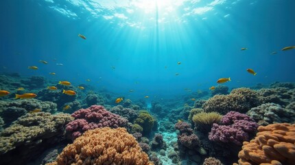 Obraz premium Vibrant Coral Reef with Exotic Fish