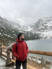 Naklejka premium Chasing Serenity: Hiking Adventures at Morskie Oko, Zakopane