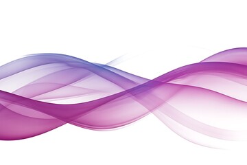 Purple pink smooth smoke wave isolated on white background