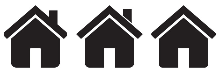 Fototapeta premium Real estate icon. Set of home icon, house icon