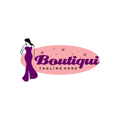 Boutique logo design illustration vector