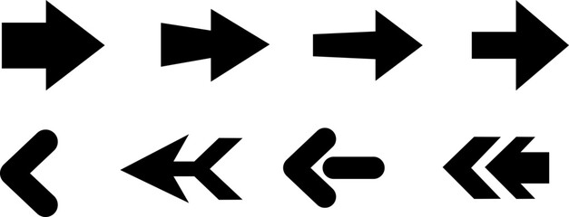 Arrow set symbol icon vector. for web design. Vector illustration