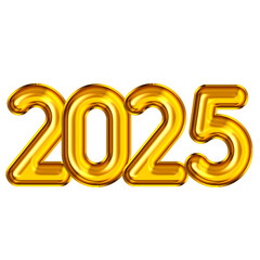 Shiny 2025 Happy New Year Foil Balloon effect