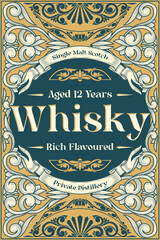 Scotch whisky - ornate vintage decorative label
