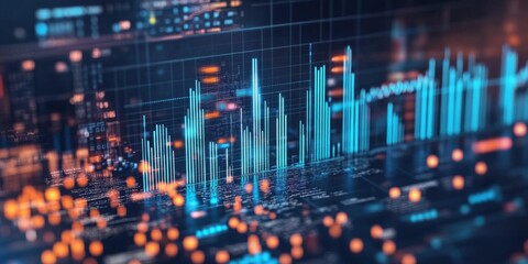 Global market interconnection chart, metallic silver and electric blue transition arrows, world map overlay, real-time data pulsing, advanced economic visualization