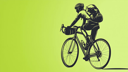 Obraz premium Illustration of Solo Traveler on a trip 