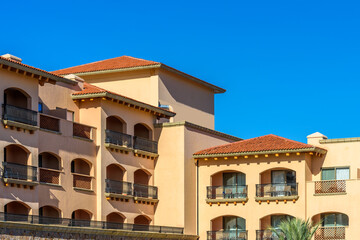 Naklejka premium The top of the house or apartment with nice window. San Jose del Cabo, Mexico.