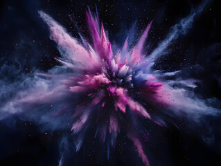 Fototapeta premium Cosmic explosion event outer space abstract art digital realm aesthetic perspective visual energy concept
