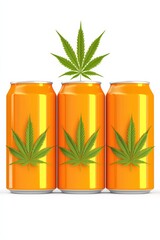 Modern thc beverage cans innovative urban design & cannabis branding