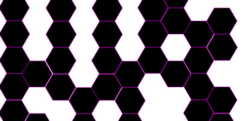 Black hexagon 3D background texture. modern abstract polygonal pattern. 3d rendering illustration. Futuristic abstract banner. white and black lines 3d Hexagonal. honeycomb black Background.