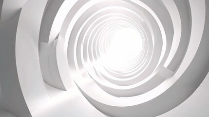 Obraz premium Modern Abstract Looping Design with White Curves in 3D Space