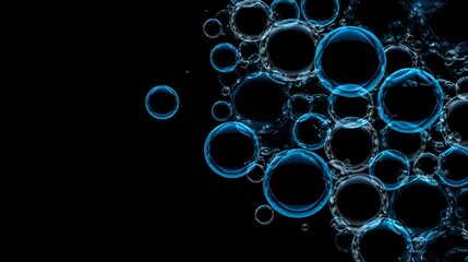 bubble background with a combination of black and blue