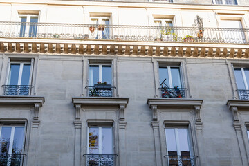 Old and expensive residential building in the city center of Paris, France