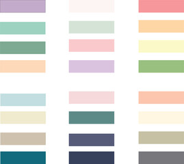 set of different color fill round shape pallets. random colors. vector-illustration