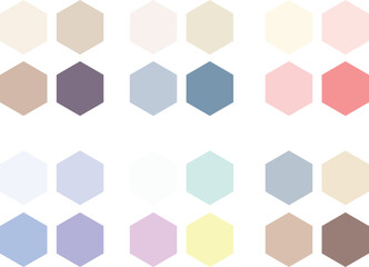 set of different color fill round shape pallets. random colors. vector-illustration