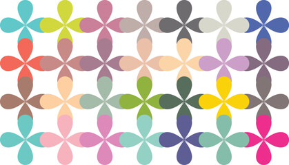 seamless pattern with colorful flowers