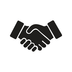 business men handshake icon vector, Professional Agreement. Editable Stroke. Isolated Vector Illustration