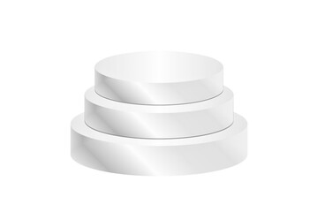 3d podium for product display. Empty white pedestal or product stand. Minimal design product scene. Podium Cutout, 3d rendering, Product presentation design elements. PNG
