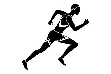 Silhouette of a runner illustration