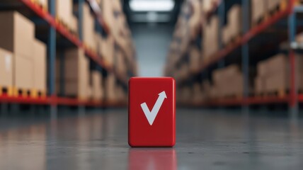 staging goods concept. Digital tracker displaying location and status of staged goods in warehouse, precise organization, 3D illustration