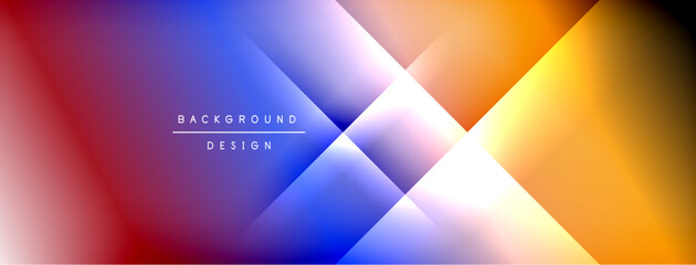 Fototapeta premium Dynamic shadow lines with gradient colors geometric background