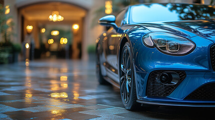 Elite Valet. Luxury Hotel Service - Professional Parking Service at Prestigious Hotel Entrance