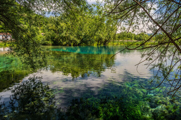 Posta Fibreno lake nature reserve, Frosinone, Italy