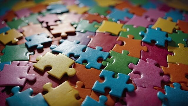 "Puzzle of Creativity: Vibrant Pieces, Infinite Possibilities"