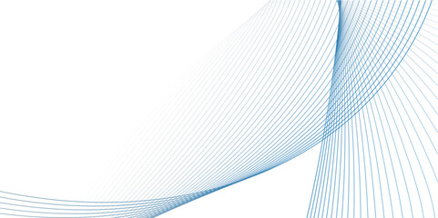 Abstract color smooth stripe dynamic wave line on a white stylized line art background. Design element technology suit for banner, poster, cover, brochure, flyer, website. vector illustration