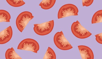 Cute tomato seamless pattern background