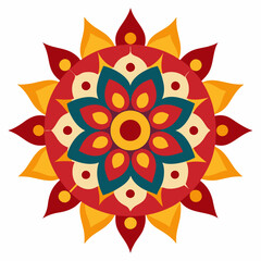 Symmetrical Indian Mandala Vector Design.