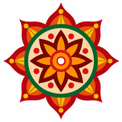 Symmetrical Indian Mandala Vector Design.